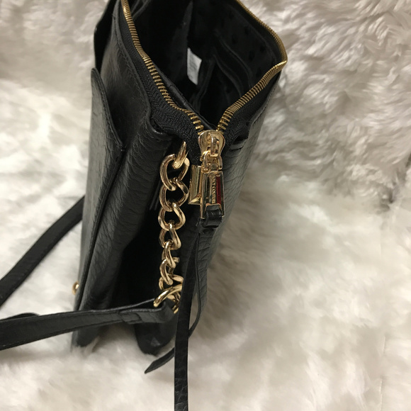 Juicy Couture black purse crossbody goldtone chains leather - Picture 7 of 8